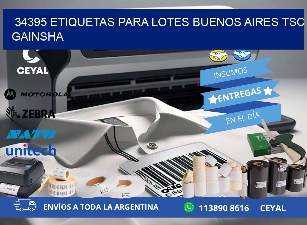 34395 ETIQUETAS PARA LOTES BUENOS AIRES TSC GAINSHA