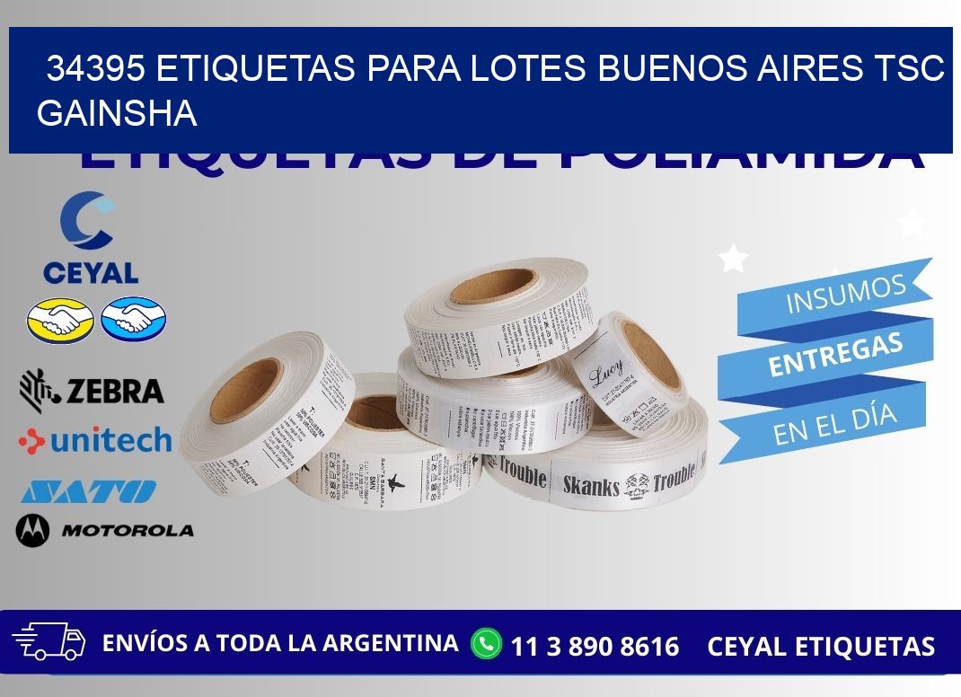 34395 ETIQUETAS PARA LOTES BUENOS AIRES TSC GAINSHA