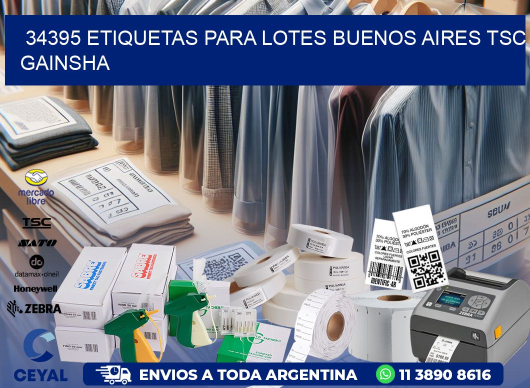 34395 ETIQUETAS PARA LOTES BUENOS AIRES TSC GAINSHA