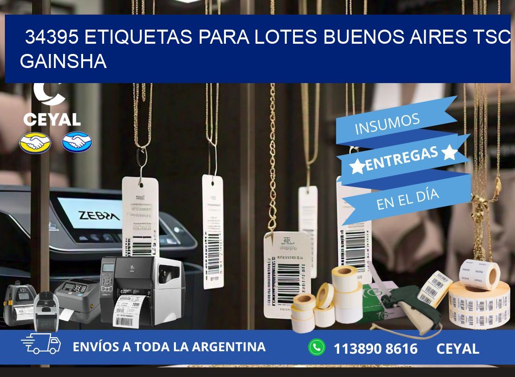 34395 ETIQUETAS PARA LOTES BUENOS AIRES TSC GAINSHA