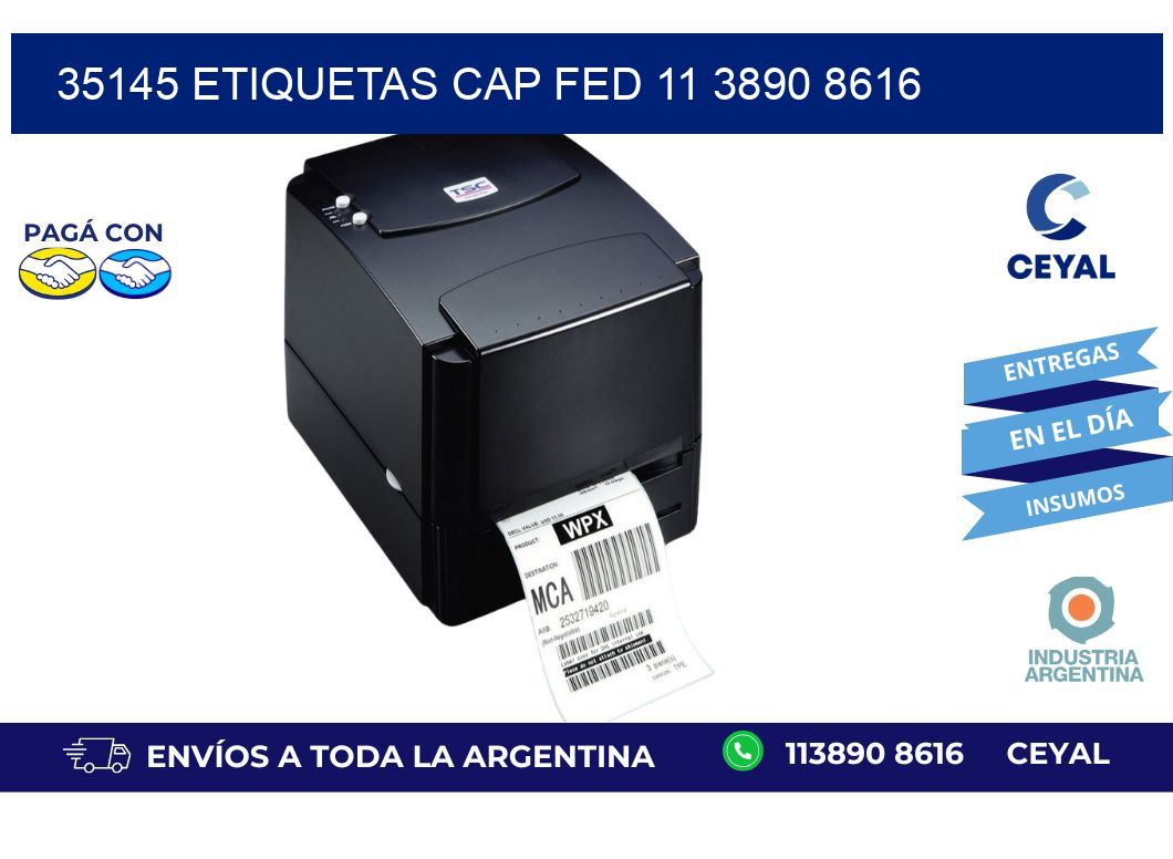 35145 ETIQUETAS CAP FED 11 3890 8616