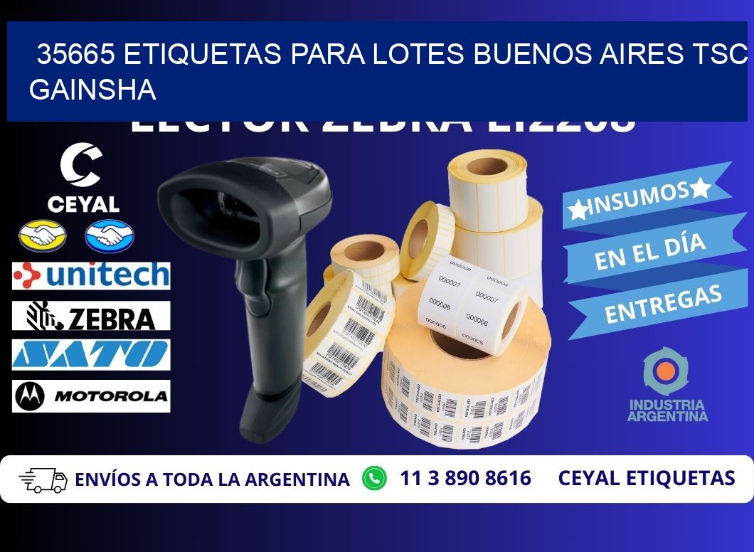 35665 ETIQUETAS PARA LOTES BUENOS AIRES TSC GAINSHA