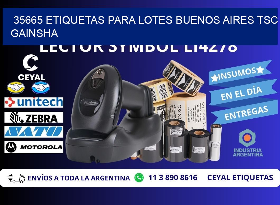 35665 ETIQUETAS PARA LOTES BUENOS AIRES TSC GAINSHA