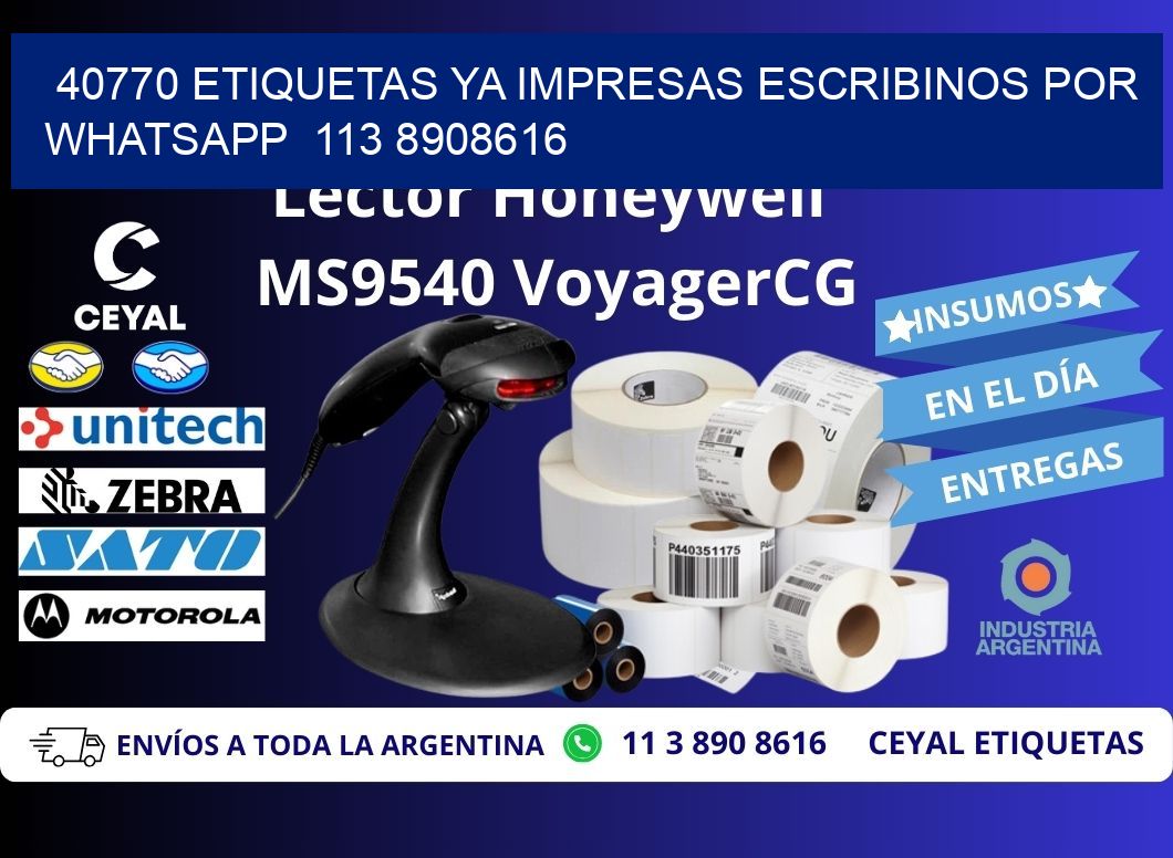 40770 ETIQUETAS YA IMPRESAS ESCRIBINOS POR WHATSAPP  113 8908616