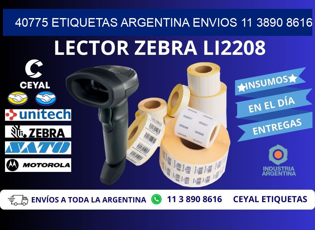 40775 ETIQUETAS ARGENTINA ENVIOS 11 3890 8616