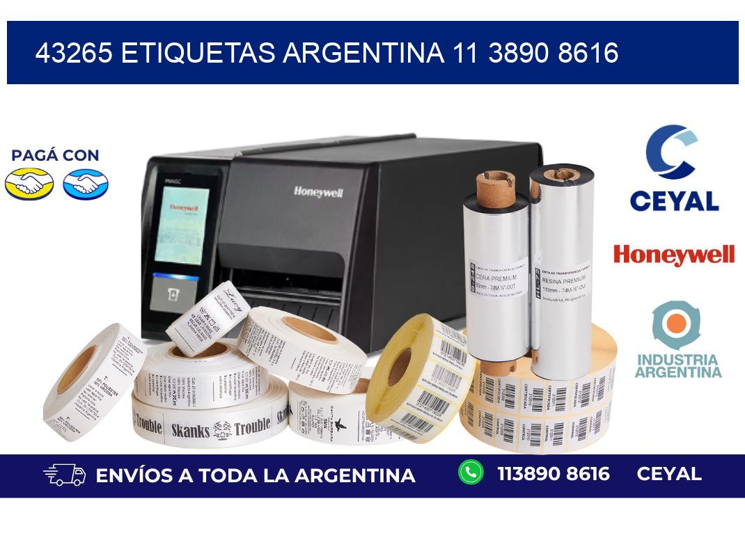43265 ETIQUETAS ARGENTINA 11 3890 8616