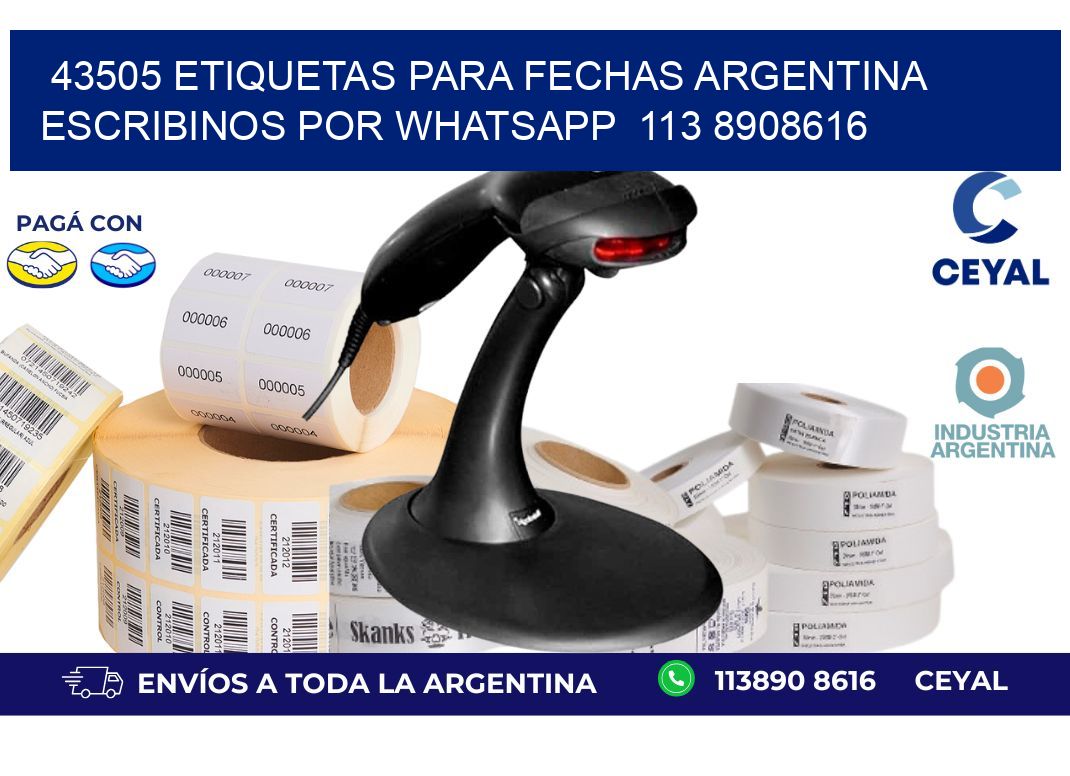 43505 ETIQUETAS PARA FECHAS ARGENTINA ESCRIBINOS POR WHATSAPP  113 8908616