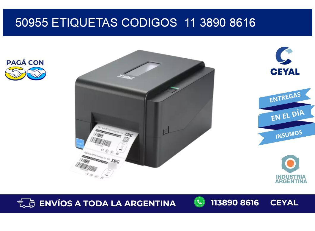 50955 ETIQUETAS CODIGOS  11 3890 8616