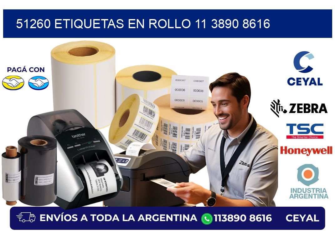 51260 ETIQUETAS EN ROLLO 11 3890 8616