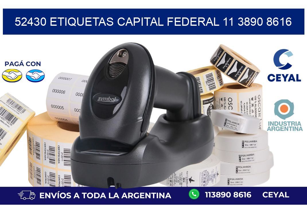 52430 ETIQUETAS CAPITAL FEDERAL 11 3890 8616