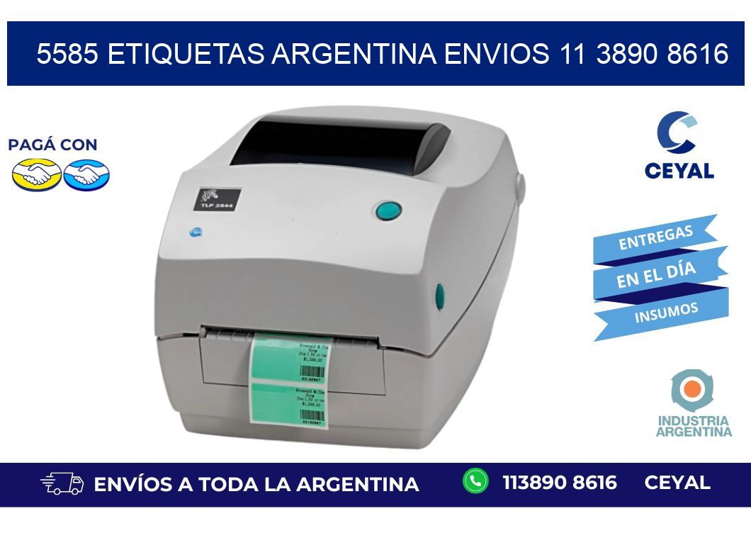 5585 ETIQUETAS ARGENTINA ENVIOS 11 3890 8616