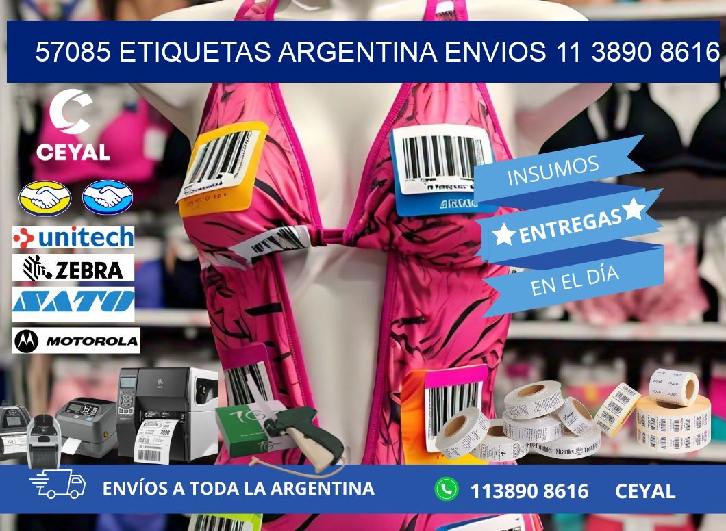 57085 ETIQUETAS ARGENTINA ENVIOS 11 3890 8616