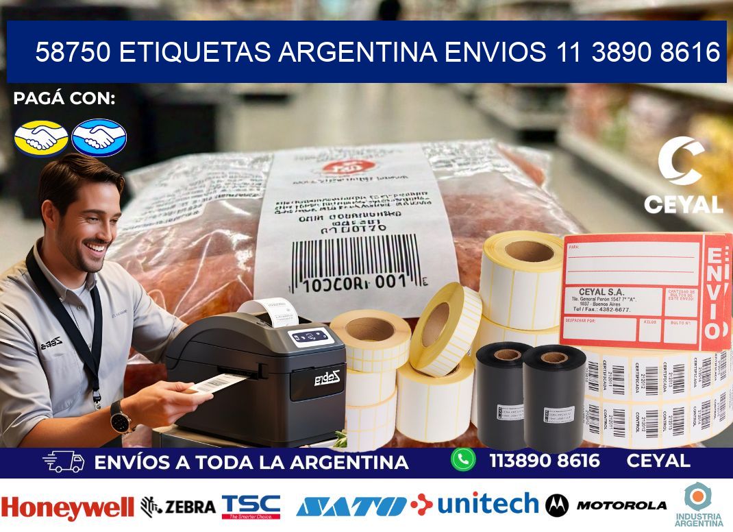 58750 ETIQUETAS ARGENTINA ENVIOS 11 3890 8616