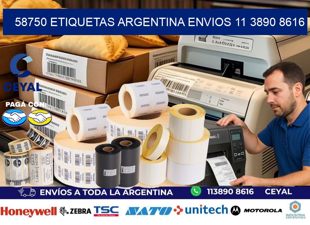 58750 ETIQUETAS ARGENTINA ENVIOS 11 3890 8616
