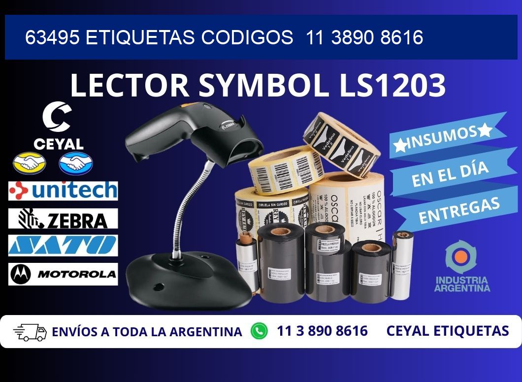63495 ETIQUETAS CODIGOS  11 3890 8616