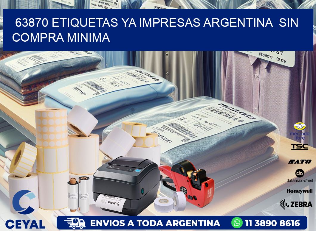 63870 ETIQUETAS YA IMPRESAS ARGENTINA  SIN COMPRA MINIMA