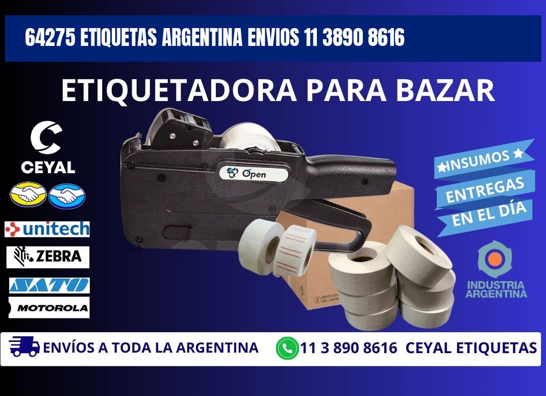 64275 ETIQUETAS ARGENTINA ENVIOS 11 3890 8616