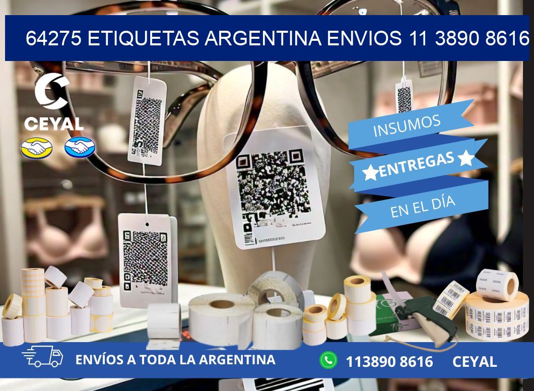 64275 ETIQUETAS ARGENTINA ENVIOS 11 3890 8616