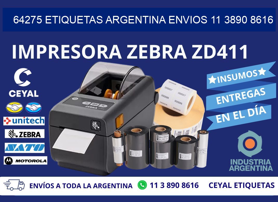 64275 ETIQUETAS ARGENTINA ENVIOS 11 3890 8616