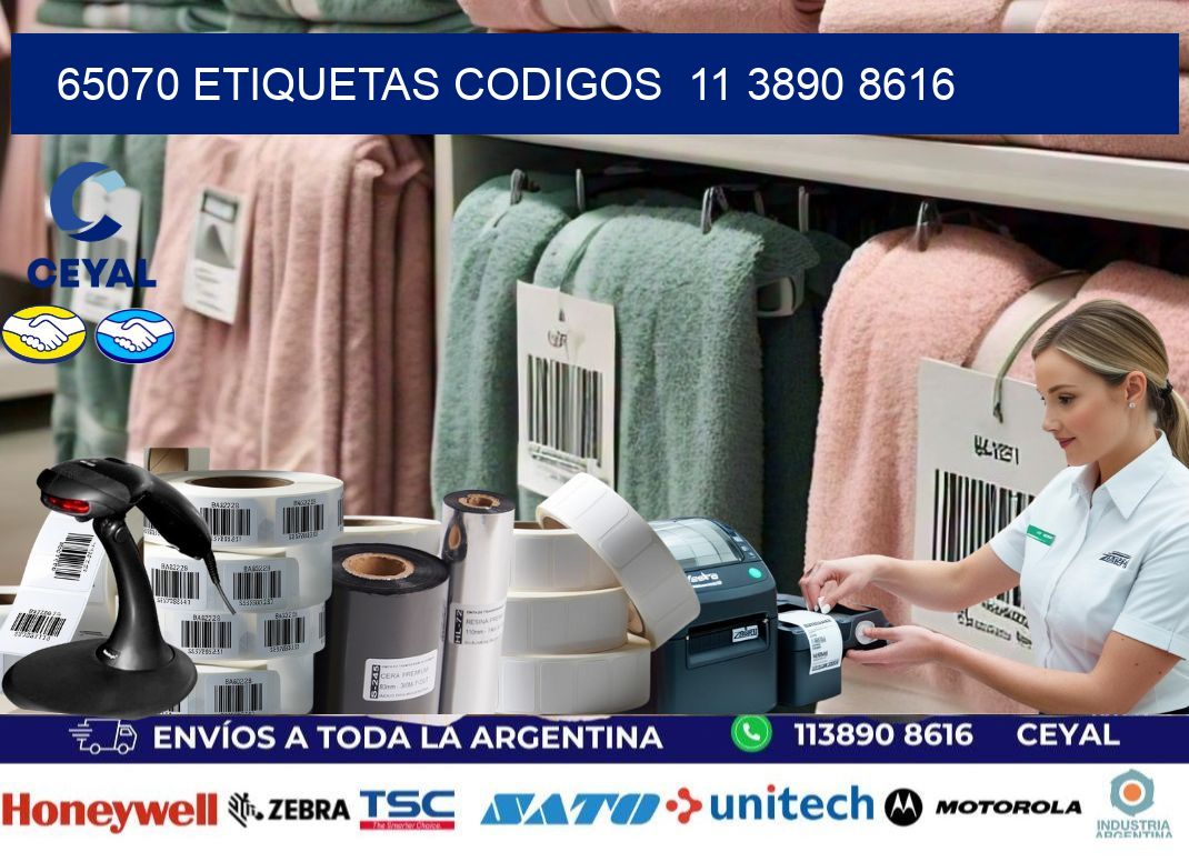 65070 ETIQUETAS CODIGOS  11 3890 8616