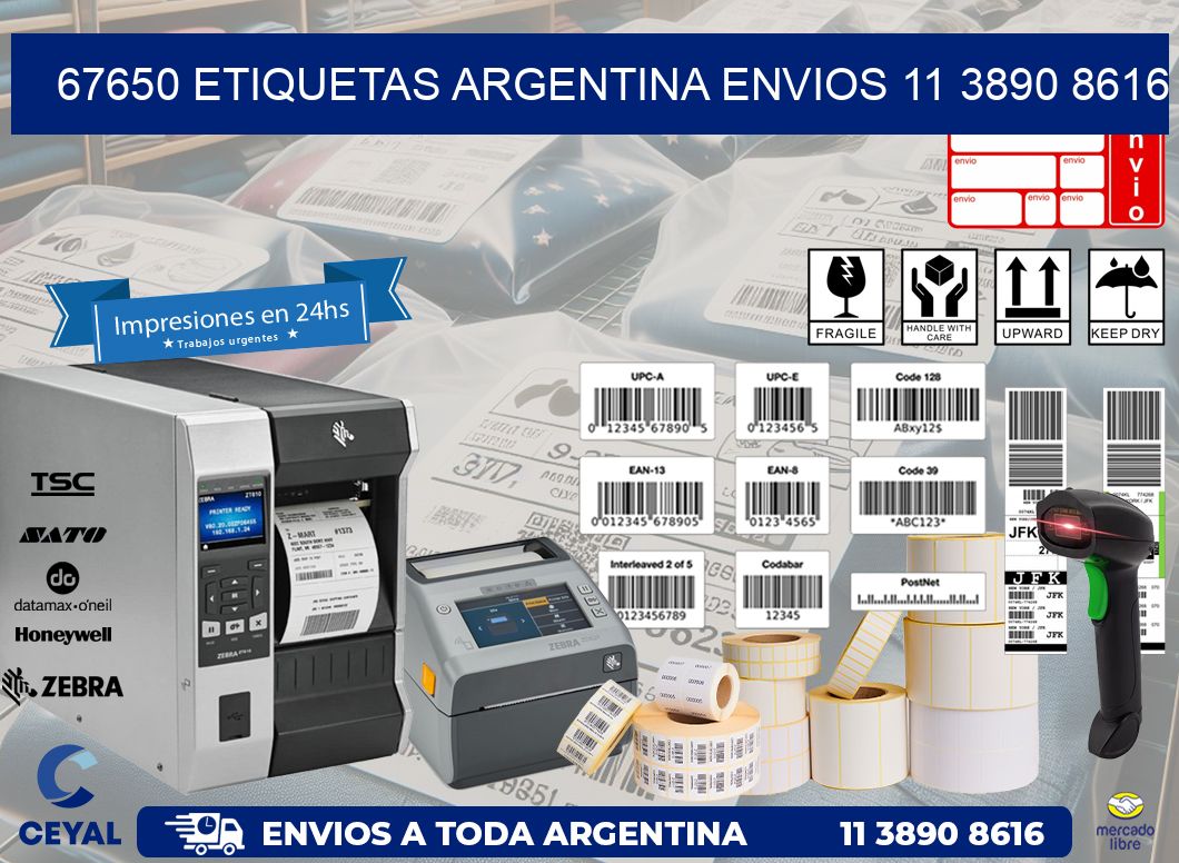 67650 ETIQUETAS ARGENTINA ENVIOS 11 3890 8616