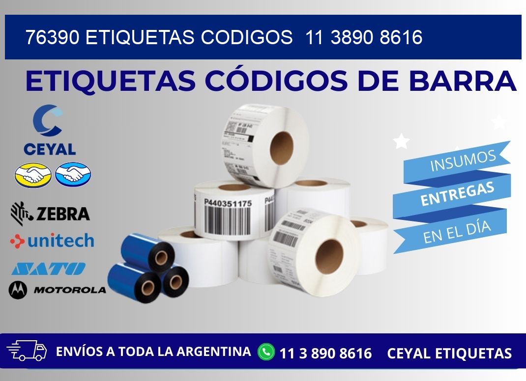 76390 ETIQUETAS CODIGOS  11 3890 8616