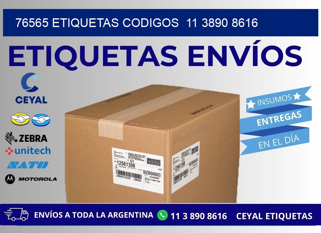 76565 ETIQUETAS CODIGOS  11 3890 8616
