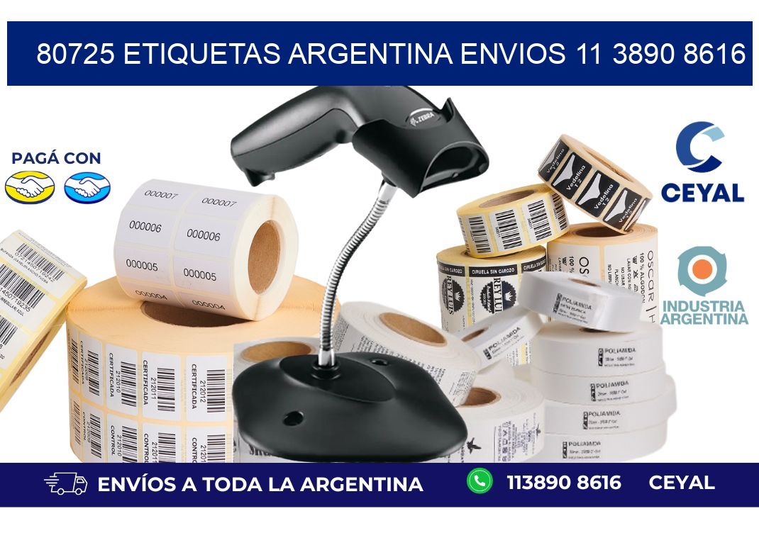 80725 ETIQUETAS ARGENTINA ENVIOS 11 3890 8616