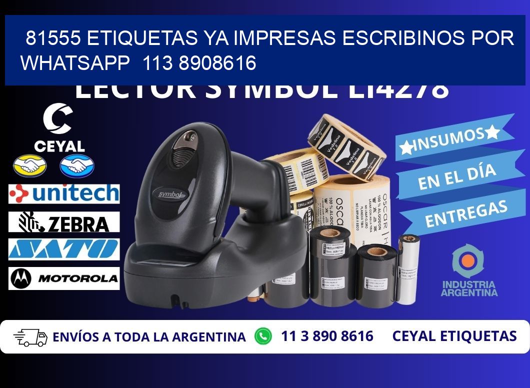 81555 ETIQUETAS YA IMPRESAS ESCRIBINOS POR WHATSAPP  113 8908616
