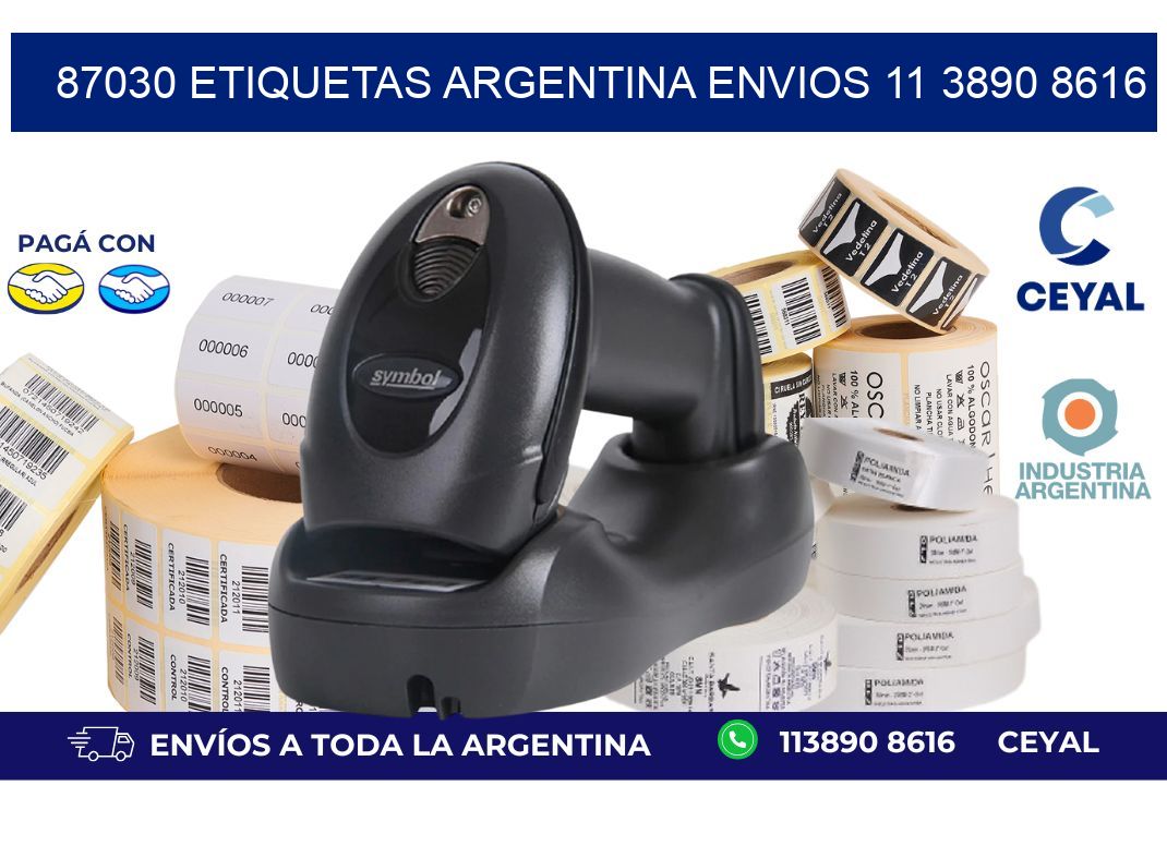 87030 ETIQUETAS ARGENTINA ENVIOS 11 3890 8616