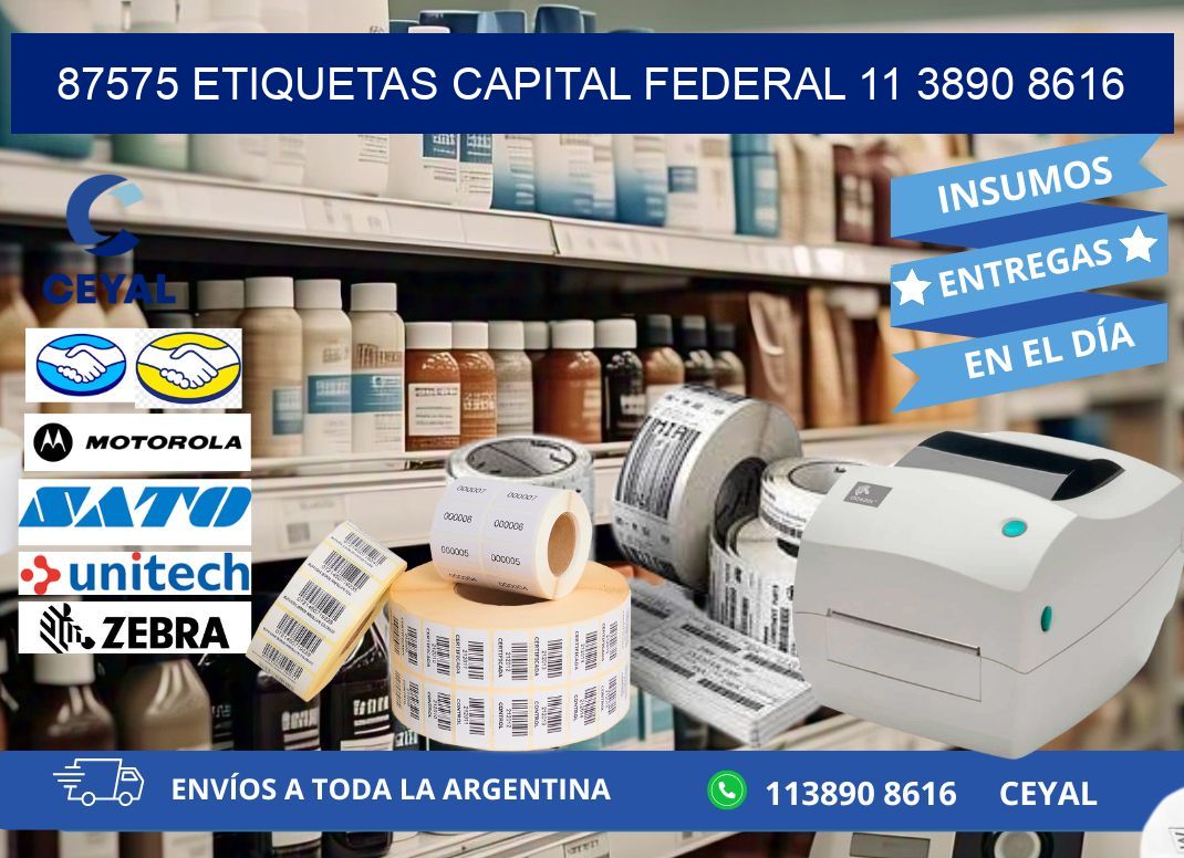 87575 ETIQUETAS CAPITAL FEDERAL 11 3890 8616