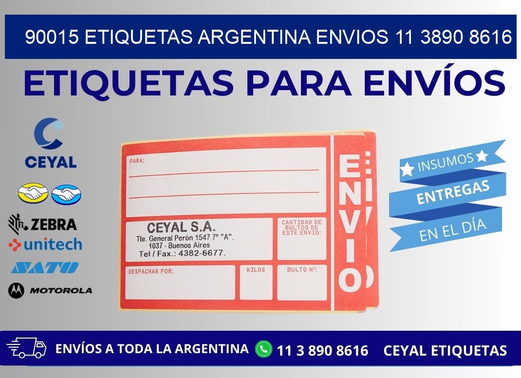 90015 ETIQUETAS ARGENTINA ENVIOS 11 3890 8616