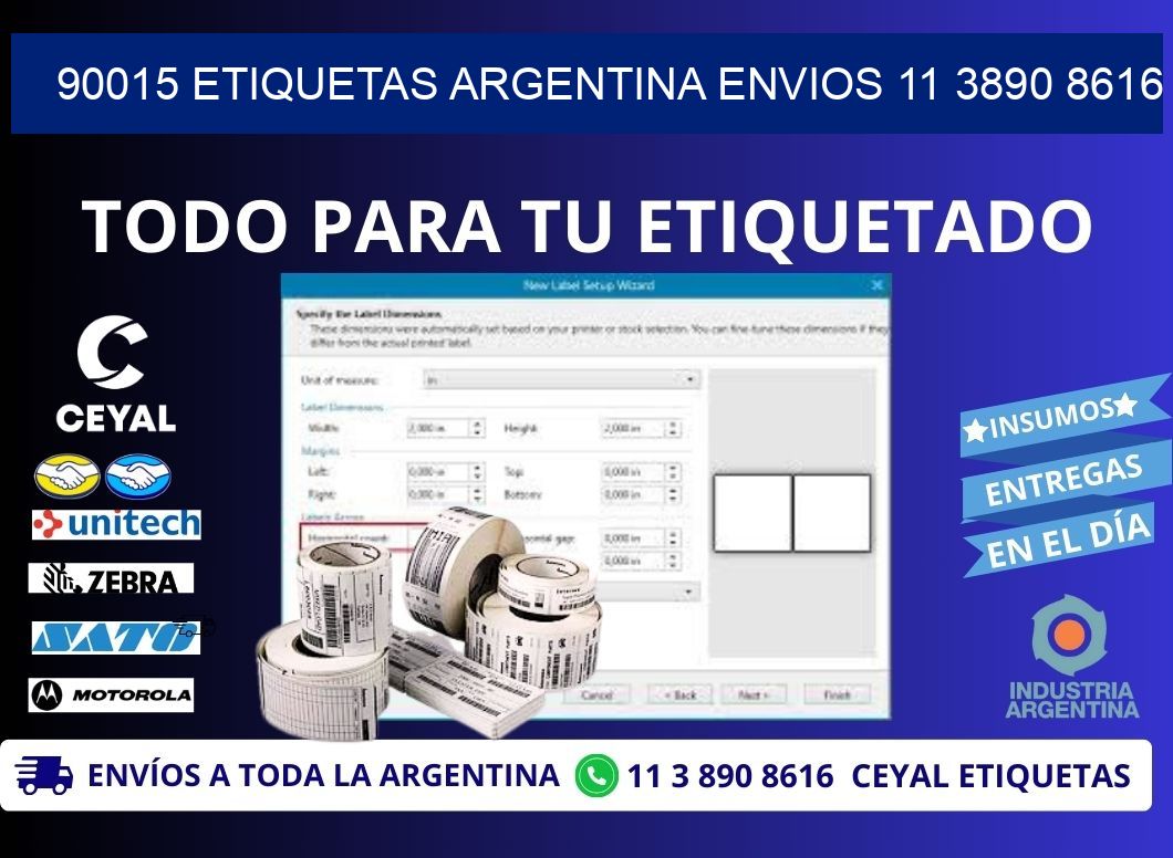 90015 ETIQUETAS ARGENTINA ENVIOS 11 3890 8616