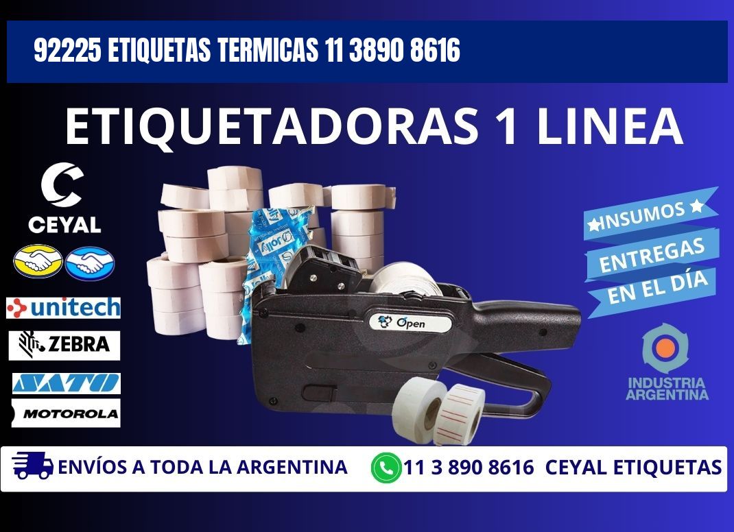 92225 ETIQUETAS TERMICAS 11 3890 8616