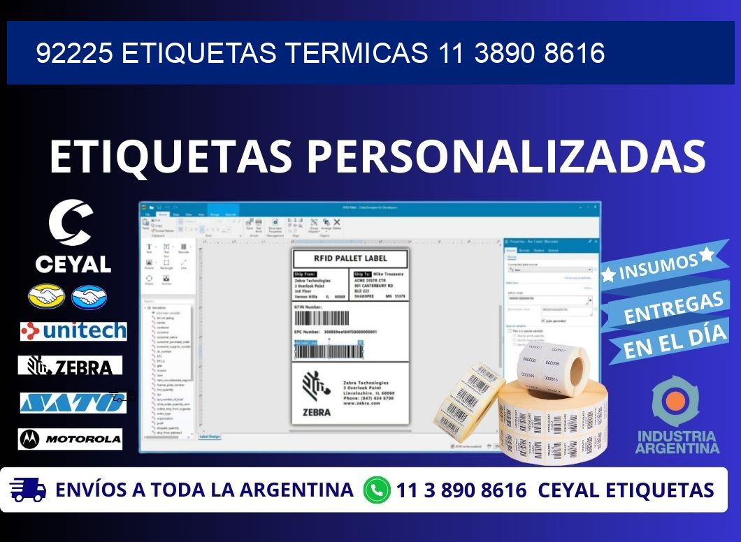 92225 ETIQUETAS TERMICAS 11 3890 8616