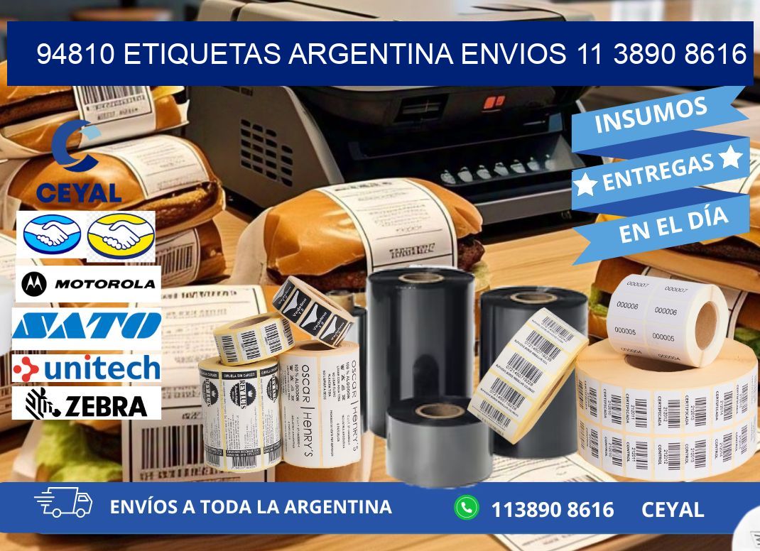 94810 ETIQUETAS ARGENTINA ENVIOS 11 3890 8616