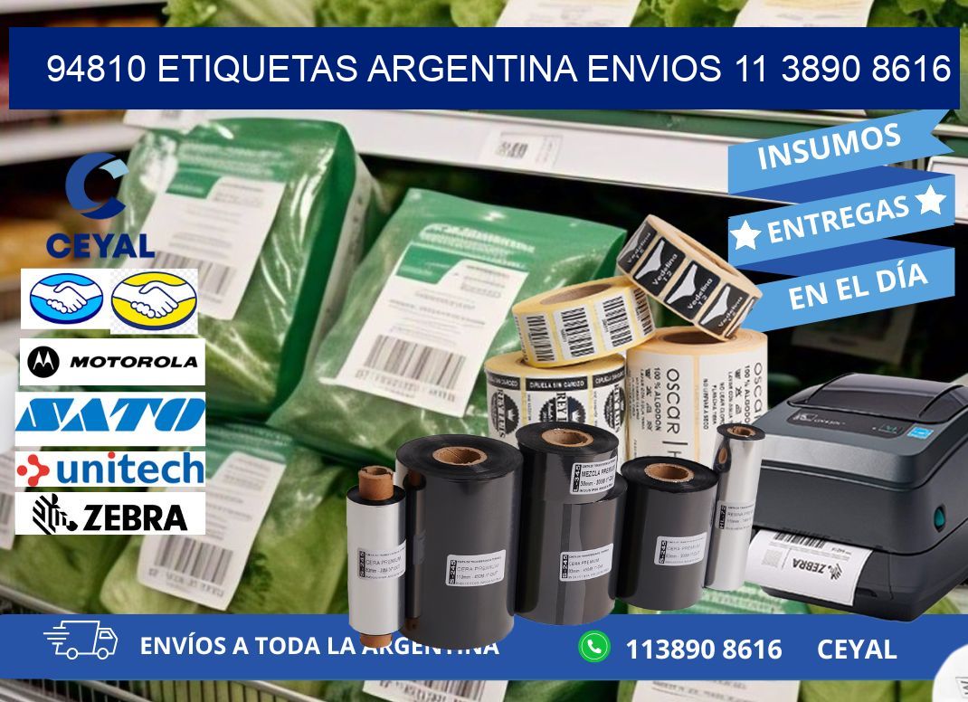 94810 ETIQUETAS ARGENTINA ENVIOS 11 3890 8616