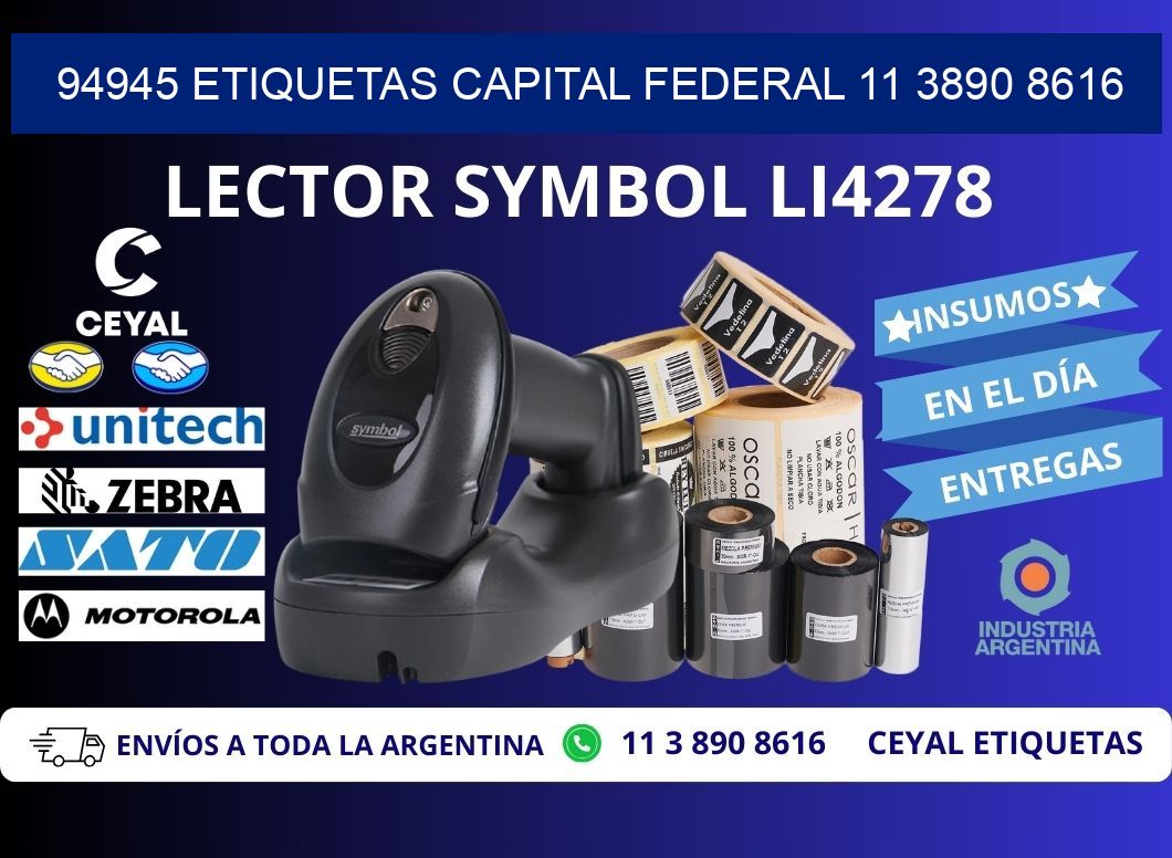 94945 ETIQUETAS CAPITAL FEDERAL 11 3890 8616
