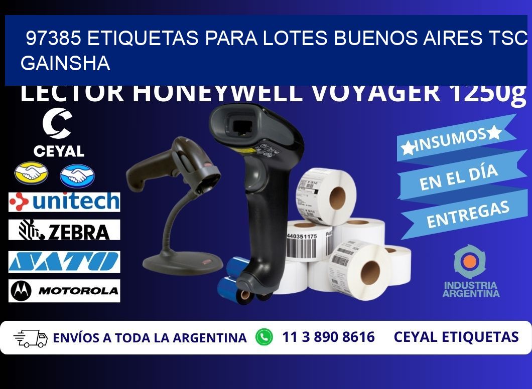 97385 ETIQUETAS PARA LOTES BUENOS AIRES TSC GAINSHA