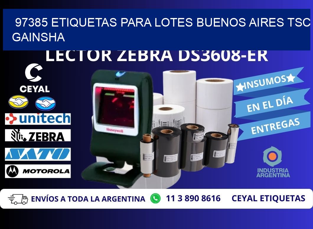 97385 ETIQUETAS PARA LOTES BUENOS AIRES TSC GAINSHA