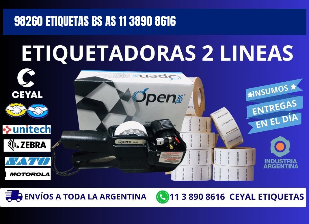98260 ETIQUETAS BS AS 11 3890 8616