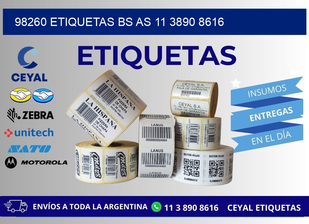 98260 ETIQUETAS BS AS 11 3890 8616