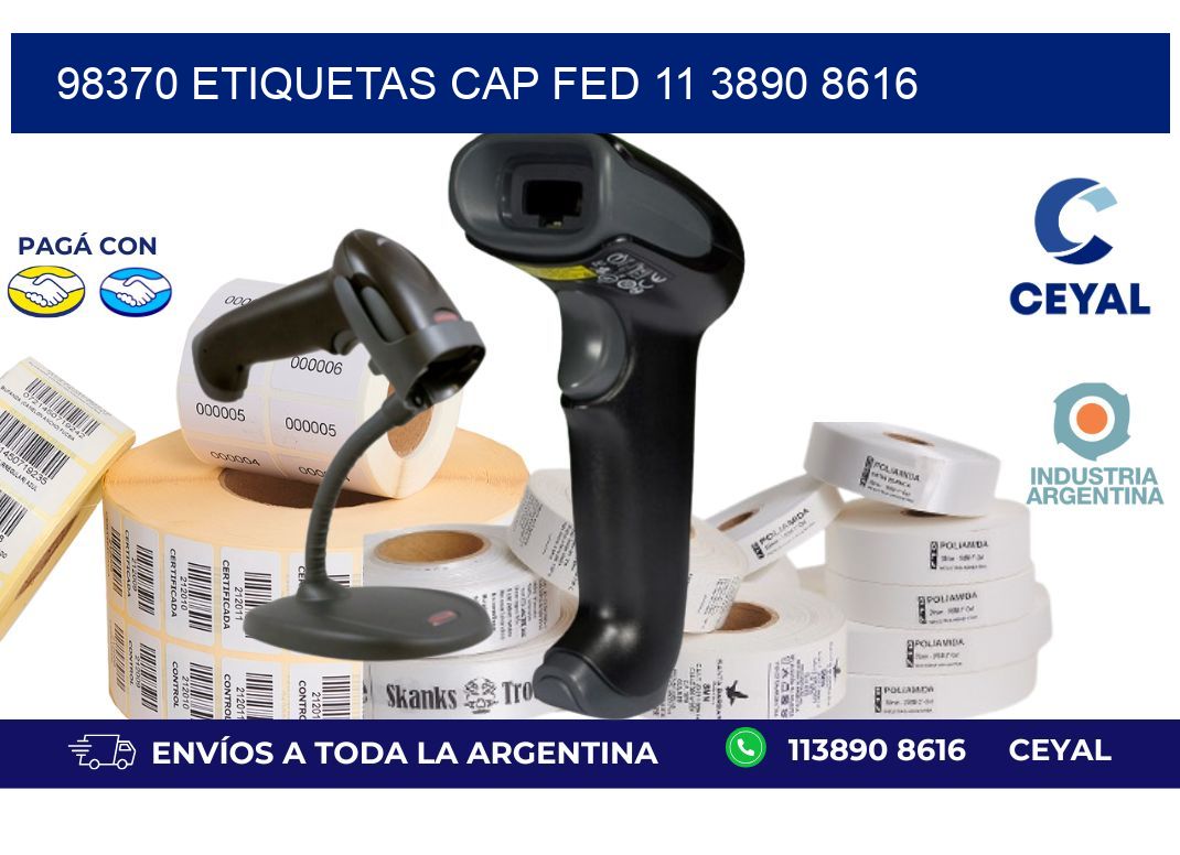 98370 ETIQUETAS CAP FED 11 3890 8616