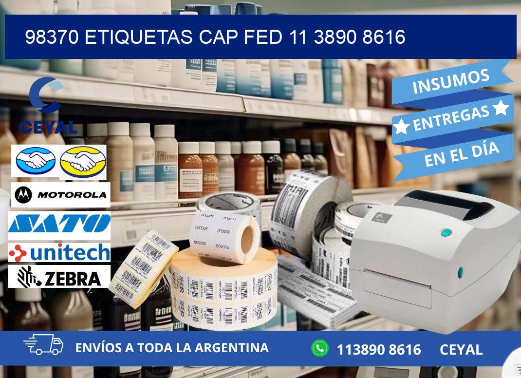 98370 ETIQUETAS CAP FED 11 3890 8616