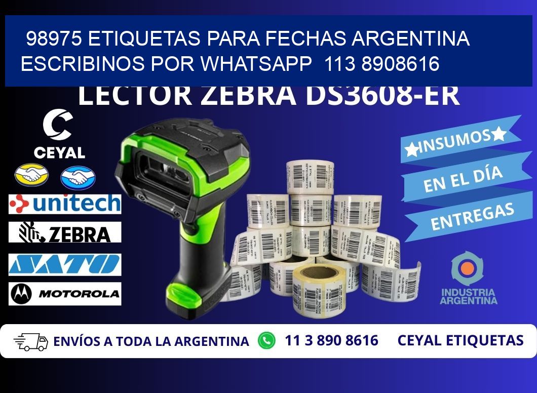 98975 ETIQUETAS PARA FECHAS ARGENTINA ESCRIBINOS POR WHATSAPP  113 8908616