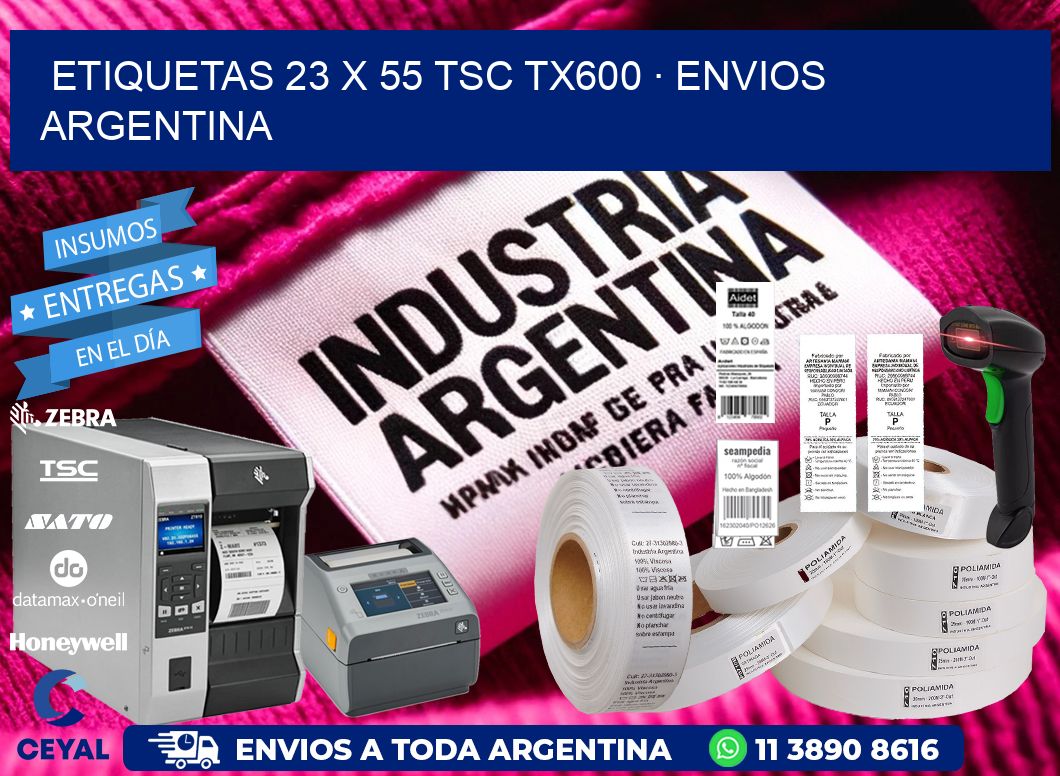 ETIQUETAS 23 x 55 TSC TX600 · ENVIOS ARGENTINA