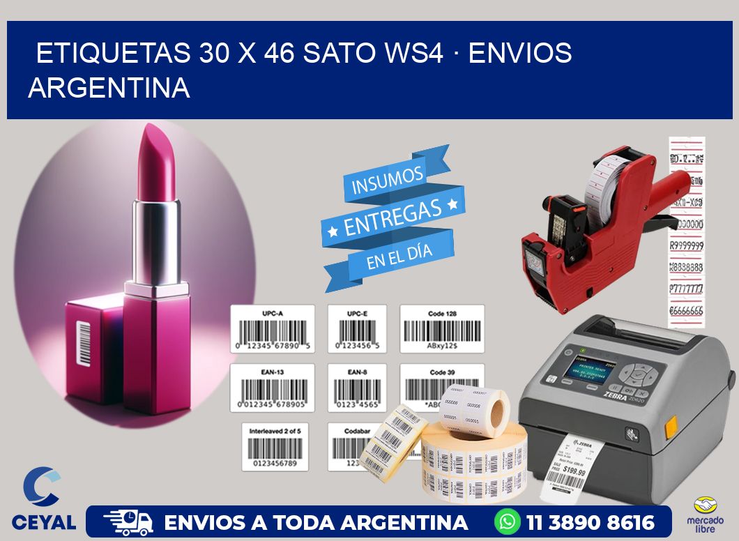 ETIQUETAS 30 x 46 SATO WS4 · ENVIOS ARGENTINA