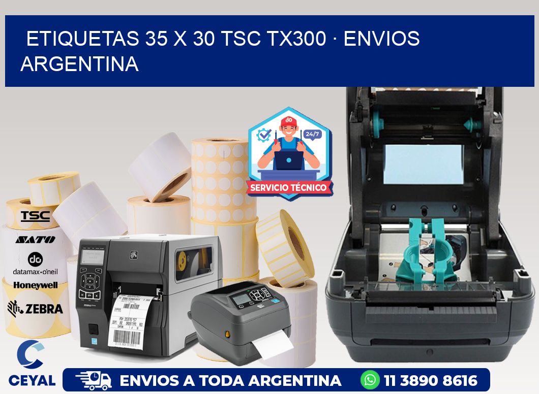 ETIQUETAS 35 x 30 TSC TX300 · ENVIOS ARGENTINA