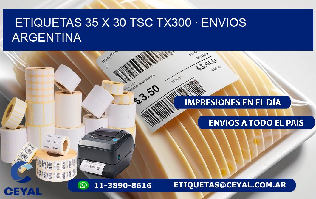 ETIQUETAS 35 x 30 TSC TX300 · ENVIOS ARGENTINA