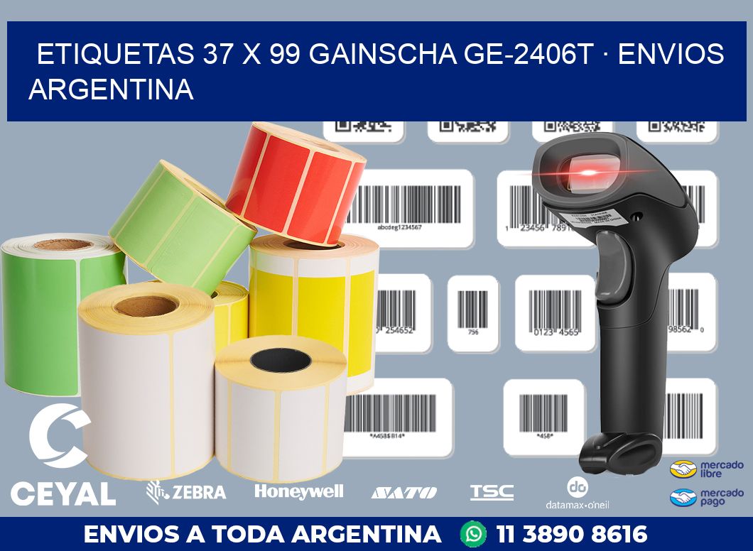 ETIQUETAS 37 x 99 GAINSCHA GE-2406T · ENVIOS ARGENTINA